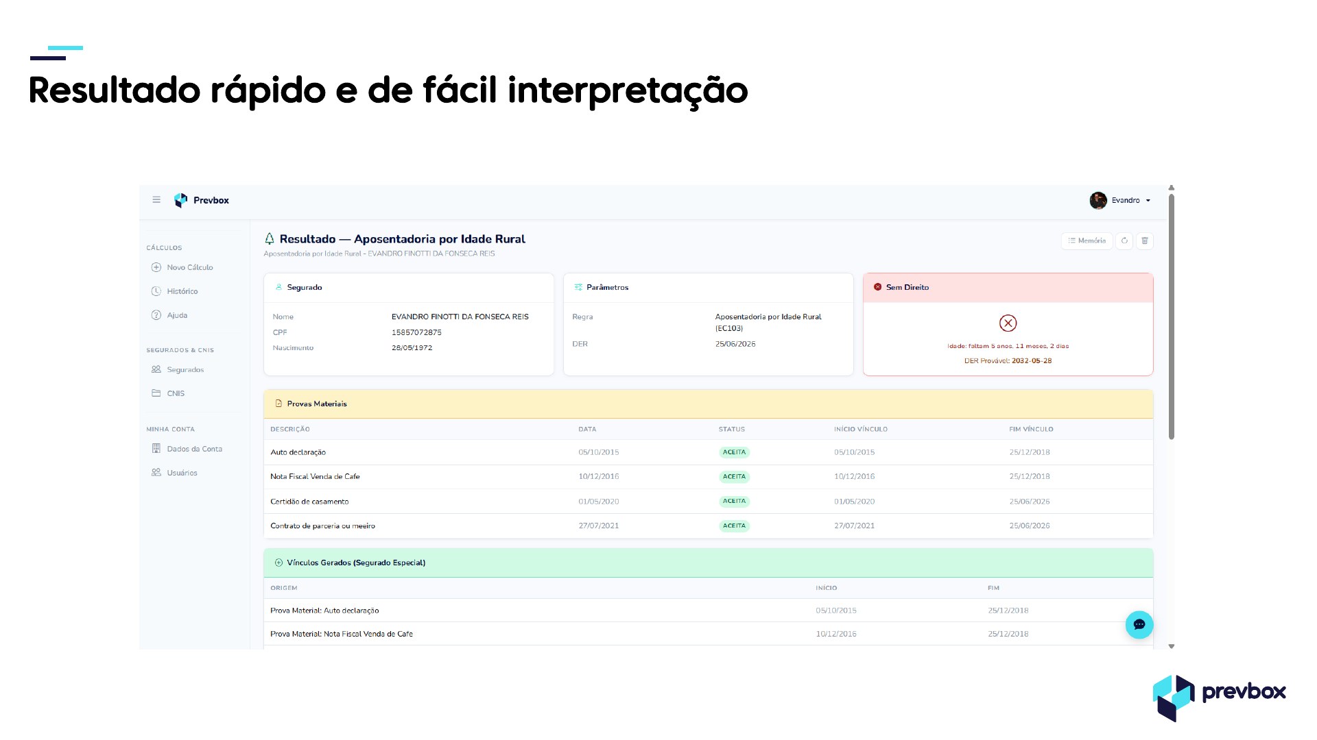 Resultado rápido
